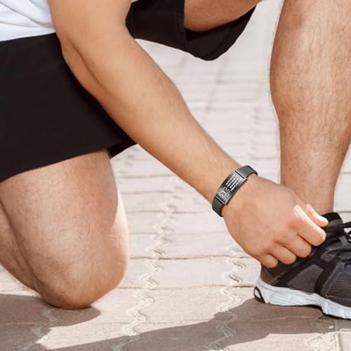 Personalized Medical Bracelet for Women - Free Engraving Customizable Medical ID Bracelets,Waterproof Stainless Steel Adjustable Customized Engraved Wristband,Emergency Medic Alert Bracelet for Men4