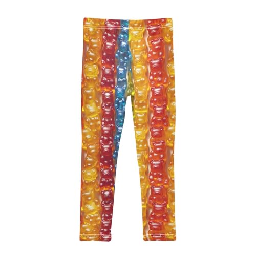 Gummy Bear Colorful Girls Casual Leggings for Kids Printed Long Pant Bottoms Stretch and Soft2