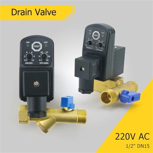Válvula solenoide de drenaje automática de 1/2 para evitar corrosión en compresores 3