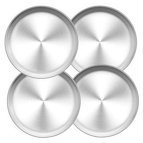 TeamFar Pizza Pan, 10 inch Pizza Pans Pizza Tray Stainless Steel for Oven