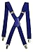 Price comparison product image L&L® Standard Mens Ladies BRACES BLACK SUSPENDER ELASTIC 3.5cm WIDE Durable Trouser (Royal blue)