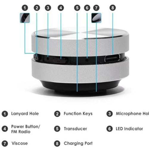 Haut-parleur bluetooth portable sans fil conduction osseuse vibration mini enceinte argent