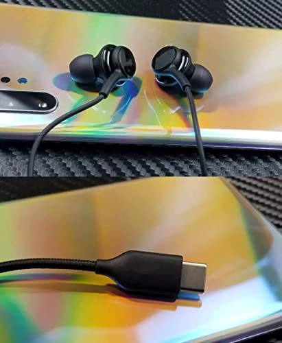 Image of Type-C Earphones for One-Plus 13s / 13 s Earphones Original Like Wired in-Ear Headphones Stereo Deep Bass Headset Earbud with Type-C Audio Jack, Mic (CAK4, Black)