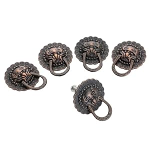 Uyfrd Löwenkopf Türknöpfe Vintage 5 Stück