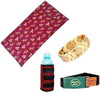 ParaShi Bio Energy Magnetic Mattress Topper 3 x 6 ft with 1 Pillow Pad | Bio Magnetic Water Energy Pad, Hand Bracelet and Hand Belt Combo Kit for Deep Sleep and Pain Relief