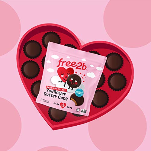 image for Free 2b Valentine’s Day Dark Chocolate Sunflower Butter Cups, Gluten