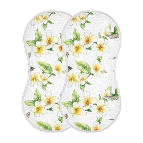 xigua Watercolor Hummingbirds Baby Burp Cloths for Newborn Boys and Girls 4 Pack, Soft & Absorbent Cotton Baby Burp Cloth, Baby Washcloths, Newborn Towel, Burp Rags2