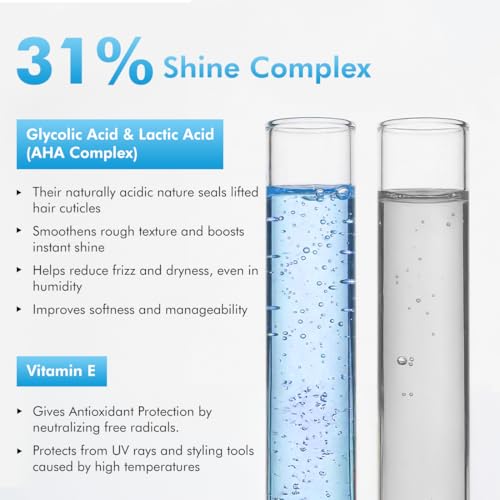 Image of mCaffeine Anti-Frizz Perfume Hair Spray For Instant Gloss| 31% Shine Complex with Glycolic Acid | Adds Shine, Heat & Humidity Protection, Lightweight Formula| Long Lasting Floral Perfume- 100ml