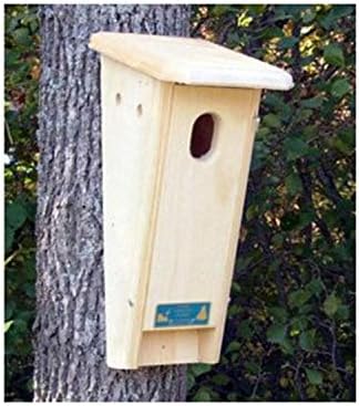 best insulated birdhouses that will surprise every bird lover 8 Peterson Slant-Front Bluebird House – Predator-Resistant Nesting Box with Easy-Clean Front Access | 1" Thick Eastern White Pine for Insulation | Handmade in USA | Durable Outdoor Birdhouse 16.75" H