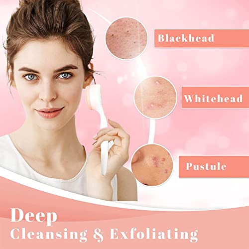 Esfoliante silicone - Escova massagem limpeza silicone portátil,rosto manual remove a sujeira cravos