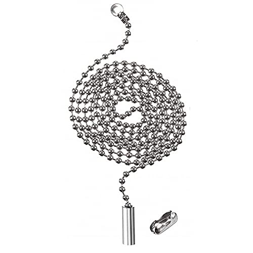 Stainless Steel Light Pull, Traditional Switch Bathroom Chain Light Pull Knot Cord Weight Handle for Light Switches Bathroom Lamp Bedroom Curtain