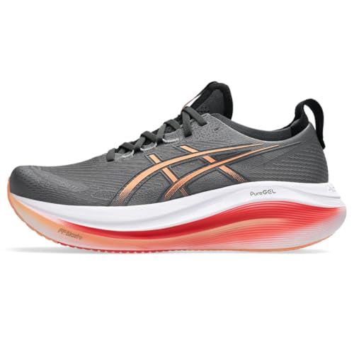 ASICS Men's Gel-Nimbus 27 Running Shoes, 12, Carbon/Mojave