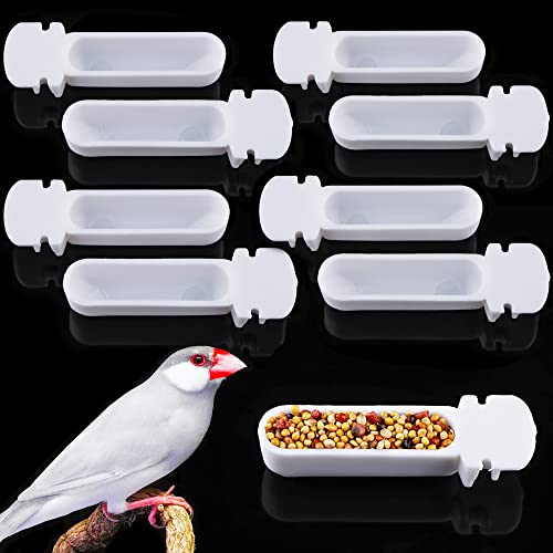 9 Pack Small Bird Plastic Food Cup Convenient Hanging Food