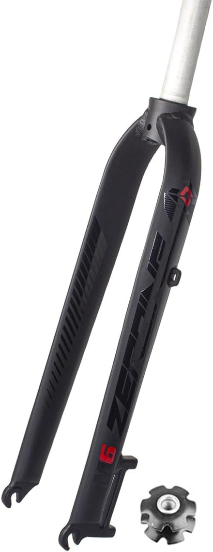 26" 27.5" 29" Universal Mountain Bikes Rigid Fork Disc Brake Bikes Fork Aluminum Alloy Bike Front Fork Quick Release 9 * 100mm 1-1/8'' Straight Tube(Black Label,26in)