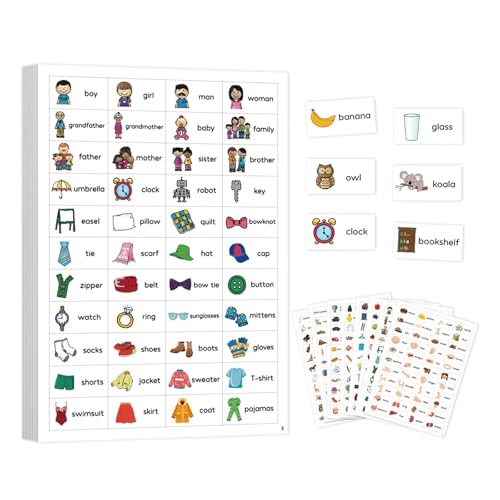 Educational Adhesive Word Stickers Fun English Learning Tool for Children Home Study & Classroom English Word Stickers