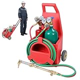 Oxy Acetylene Torch Kit with Tank, Portable Welding Brazing Cutting Torches Kit, Professional Oxygen Acetylene...