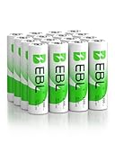 EBL Pack of 16 AA Batteries Rechargeable NiMH 2300mAh Everyday Battery