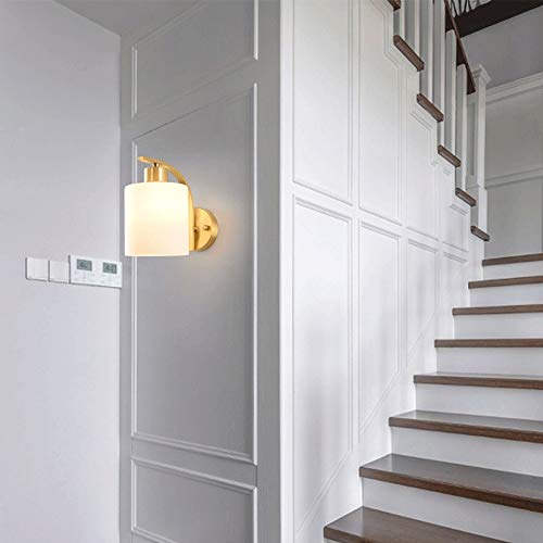 Applique murale E27 laiton et verre pour éclairage intérieur loft - 5