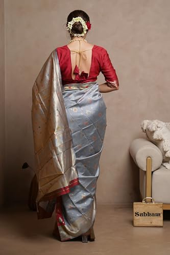 Image of MIRCHI FASHION Women Saree | Jacquard Banarasi Silk Woven Ethnic Motif Office Wear Sari