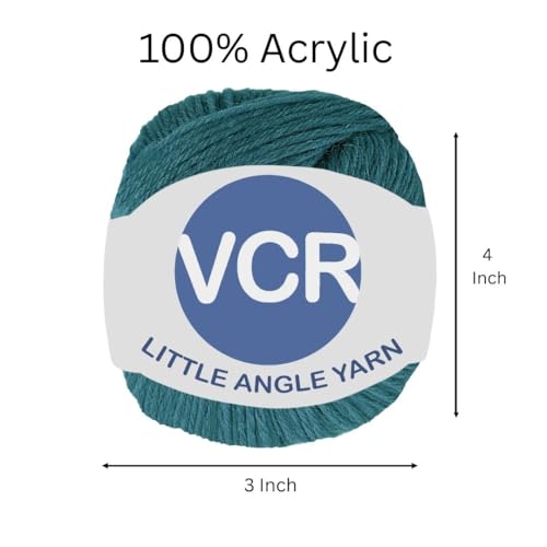 Image of VCR 4 Ply Greyish Blue Little Angle Yarn, 25 Grams, 92 Meters Length, 100% Acrylic Soft Baby Knitting Yarn for Crochet, Newborn Sweaters, Soft Baby Socks, Mittens and Leggings, Pack of 1