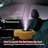 Car Armrest Pad with LED Starry Sky Light, Dual Type-C Charging Ports, Leather Console Cushion with Cup Holder, Tissue Holder (Type-C Charging & LED Starry Sky Light, Gray) #1