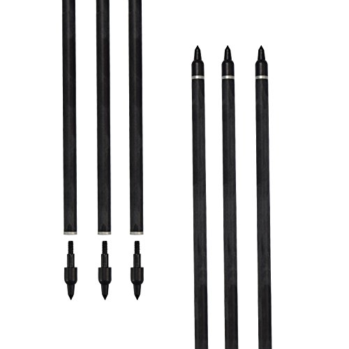 Archery 16Inch Hunting Archery Carbon Arrow Crossbow Bolts With 4" Vanes Feather And Replaced Arrowhead/Tip(Pack Of 12 #TOP5