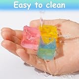 Jelly Cube Fidget Toy, Squeeze Fidget Toys, Stress Cube Stress-Relieving Little Toys for Boys and Girls Gift Party School (Purple Blue Orange Green Pink Transparent White) (20 pcs colorful) - Image 7