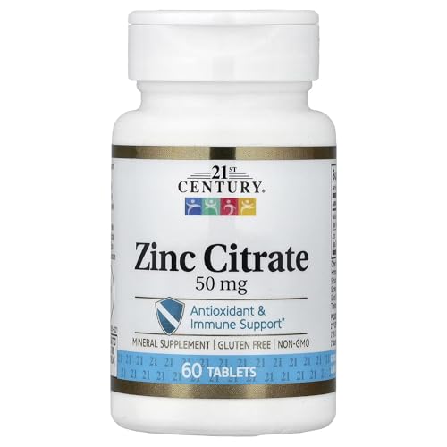 21st Century Healthcare Zinc Citrate Tablets 50mg 360 Count White