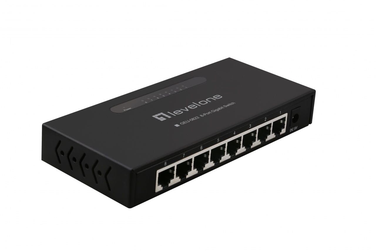 Level One GEU-0822 commutateur réseau Non-géré Gigabit Ethernet (10/100/1000) Noir