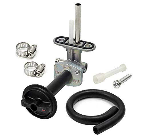 Fuel Tank Petcock Switch Valve with Lever Screw Compatible with Kawasaki Prairie 400 KVF400 1999-2002 Fuel Petcock Switch Shut Off Valve Replace 51023-1254 51023-1317