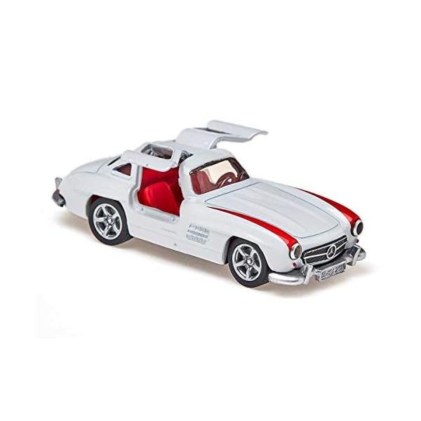 siku 1470, Mercedes-Benz 300 SL, Metall/Kunststoff, Weiß/Rot, Spielzeugauto für Kinder, Öffenbare Flügeltüren – Bild 6