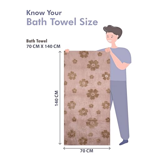 Image of Cortina Jacquard Towels for Bath 70 x 140 cm- 380 GSM Microfiber Bath Towels, Ultra Soft, Highly Absorbent & Quick Dry for Gym, Beach & Bathroom Towels for Men, Women & Kids Color : Pastel