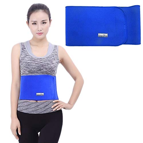 ZHAODONG Fashion Elastic Sports Thermal Waist Support Guard, Size: 17 x 95cm(Black) (Color : Blue)