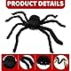 Spinne Halloween Groß, 75cm Schwarze Riesen Spinne, Spinnen Halloween Dekoration Outdoor, Gruselige Deko Spinne Für Halloween Party, Schule, Zuhause, Realistische Riesenspinne