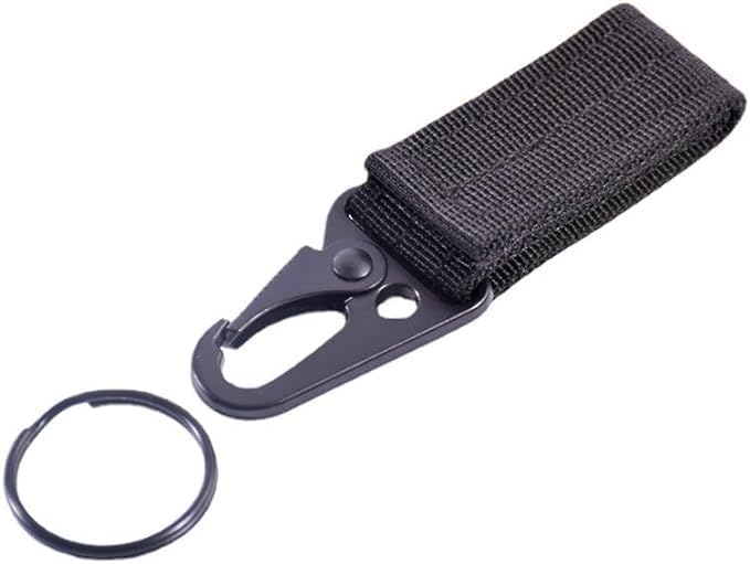 Tactical Nylon Webbing Buckle Carabiner Molle Belt Clip Key Buckle,Suitable for Outdoor Sports(Black3pcs) - Image 5