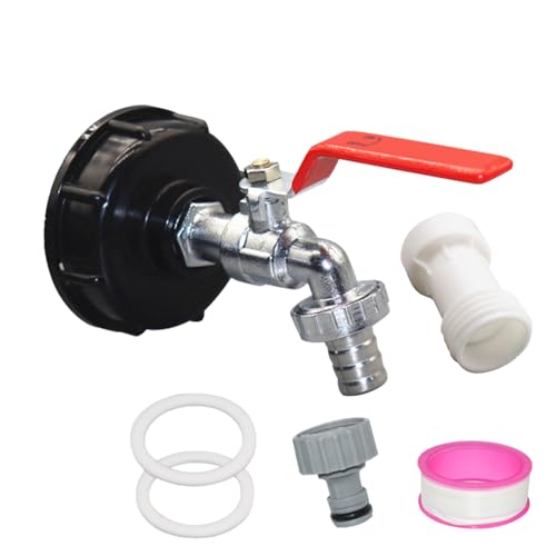 Kit De Barril De Lluvia IBC | Adaptador De Tanque IBC Con Espiga De Agua | 1/2 3/4 De Pulgada De Aleación De Zinc Y Accesorios De Manguera, Espiga Del Barril De Lluvia Con Manguera De Jardín Conector