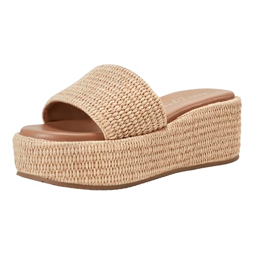 Marc Fisher LTD Women's Daylin Wedge Sandal, Light Natural 111, 10