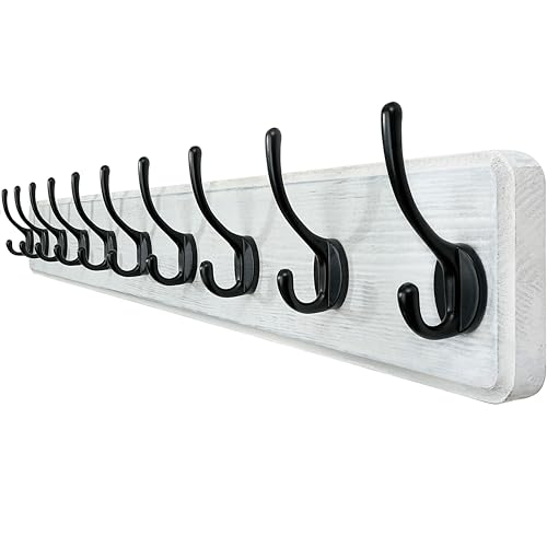 WEBI Percheros Pared Madera,10 Ganchos,98cm