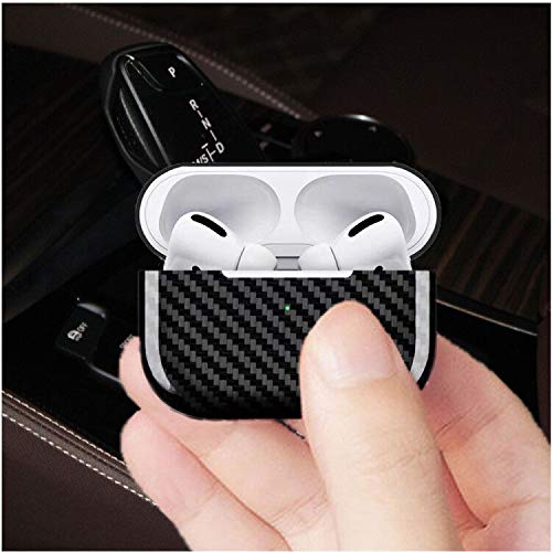 Acestar Airpods Pro Case Carbon Fiber Texture For Airpods Pro 2019,Ultra Slim Shockproof Case For Apple Earbuds Airpods Pro,Protective Cover For Apple Airpods Pro [Visible Front Led] #TOP2