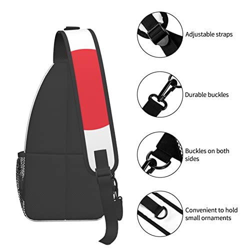 Mochila bandolera unisex de Japón color negro miniatura 6