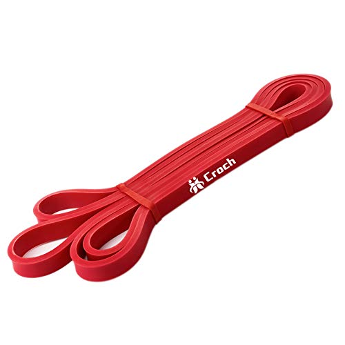 Resistance Bands aus Naturlatex Widerstandsband als Widerstand und Unterstützung für Klimmzughilfe mit Übungsanleitung, Krafttraining und Muskelaufbau NT40092 (Red)