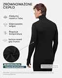 DANISH ENDURANCE Bielizna Merino Męska, Długi Rękaw, Czarna z Suwakiem, XXL