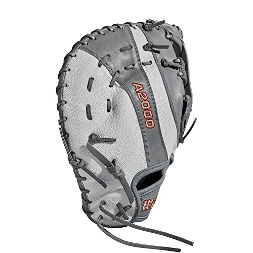 Wilson 2021 A2000 Sp1Bss 12.5" Fastpitch Glove - Right Hand Throw, First Base, Grey/White #TOP4
