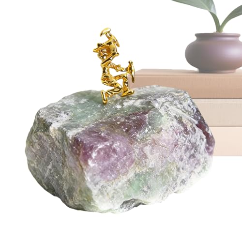 Statua del minatore d'oro in cristalos - Scultura da collezione realistica, ornamento per mobile da scrivania, arredamento per casa e ufficio, adulti uomini donne, amici appassionati | Ideale per comp