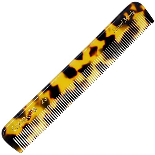 Giorgio G23 Handmade All Fine Tooth Pocket Comb For Men, Hair Comb Straightener For Everyday Grooming Styling Hair, Mustache And Beard For Men Women And Kids, Use Wet Or Dry, Saw Cut And Hand Polished #TOP14