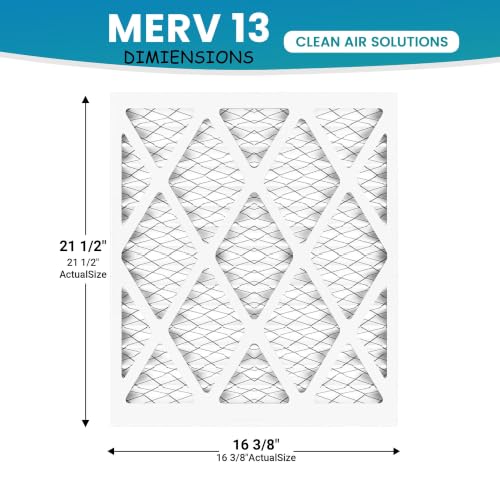 Chenzhit (4 Pack) 16 3/8x21 1/2x1 Furnace Air Filters, MPR 1900 & FPR 10, MERV 13 Pleated Air Filter (Actual Size: 16 3/8"x21 1/2"x3/4") by Chenzhit - Used condition - Image 3