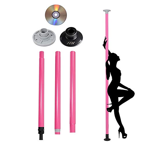 AW Static Dancing Pole Portable Full Kit Package Exercise Club Party Weight Loss 50mm with Bag(Non Rotating)