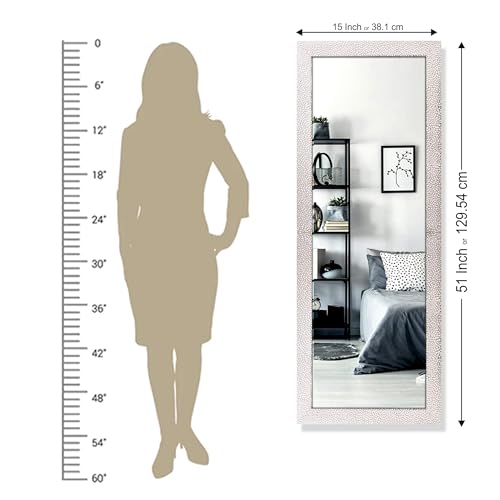 Image of Creative Arts n Frames 15x51 inch Frosted Silver White Long Fiber Wood Wall Hanging Mount HD Mirror Home Decor Items Living Room Bathroom Bedroom Hotel Office (Silver White Finish Color HD Mirror)