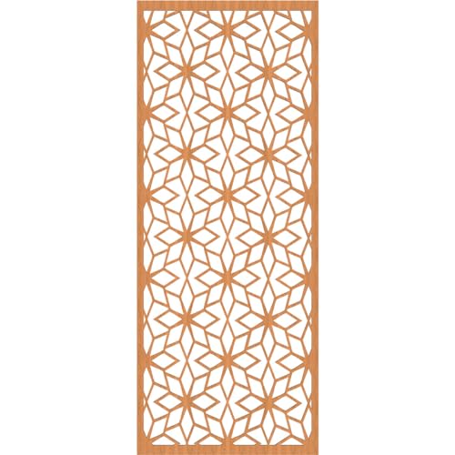 Image of 25 3 /8 inchW x 64 3 /8 inchH x 3 /8 inchT Lake Decorative Fretwork Wood Wall Panels, Cherry