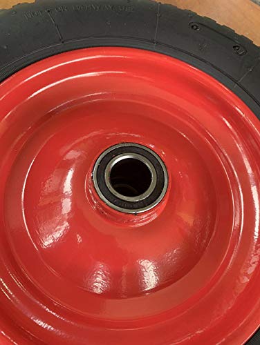 2 Pneus Para Carrinho de Mão Completo Com Câmara E Aro Até 180 Kg